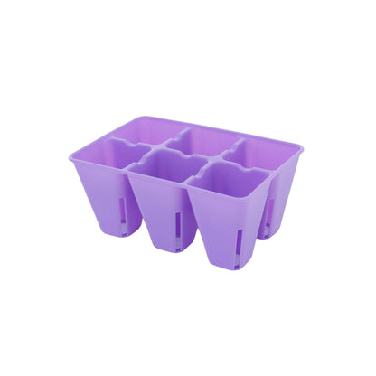 Purple seed tray on a white background 