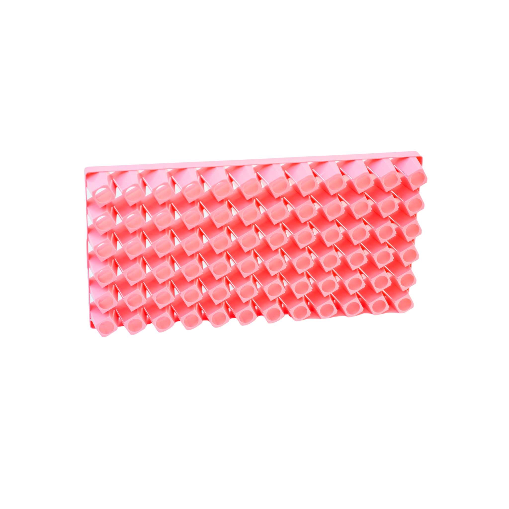 Pink propagation tray on a white background 