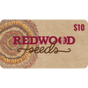Redwood Seeds $10 gift card with a textured design